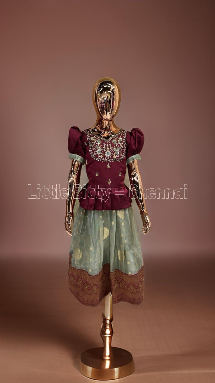 Regal Embroidered Pattu Frock